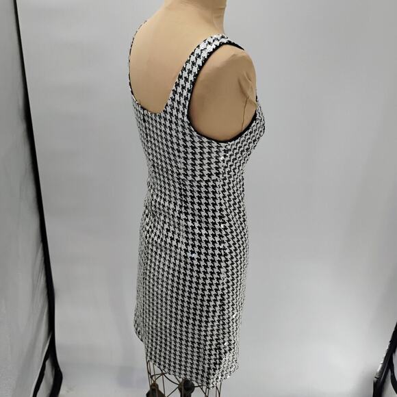 Bailey Embellished Houndstooth Knit Mini Dress sequin texture checkered mini - Picture 9 of 16